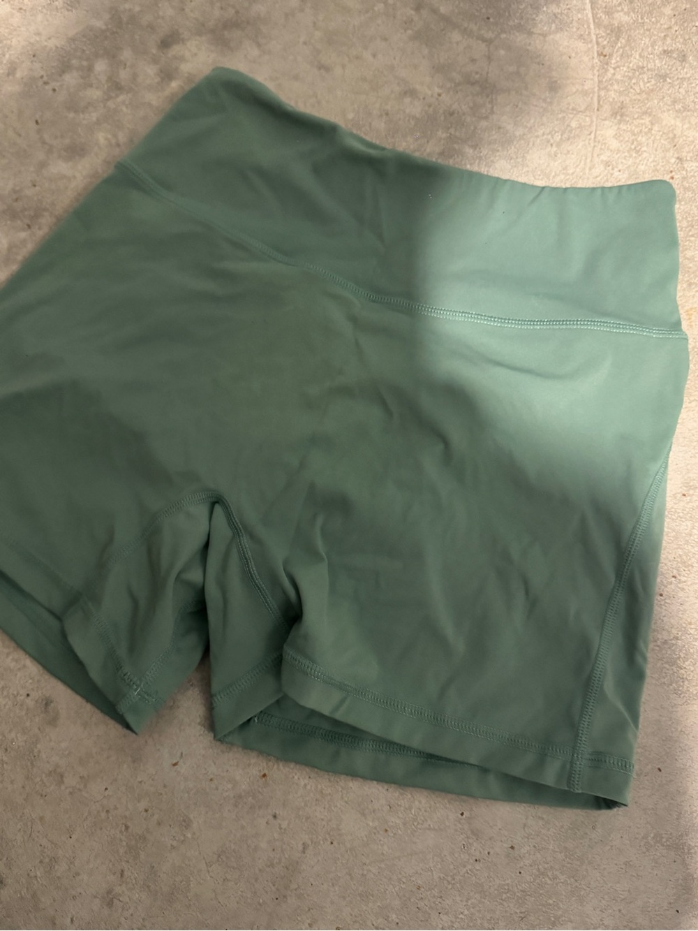 Alphalete High-Waist Bike Shorts — Sage Green